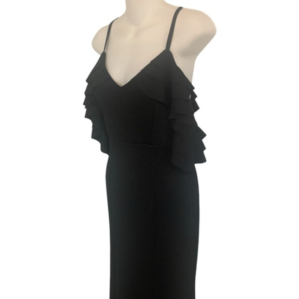 Sage the Label Black Formal Gorgeous Sz M Cold Shoulder Cross Back